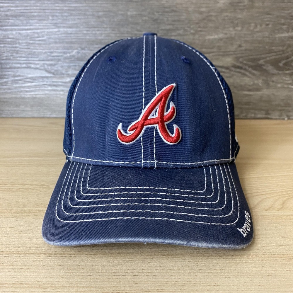 Atlanta Braves Hat Cap Fitted Mens Small Medium MLB‎ Baseball Trucker New Era